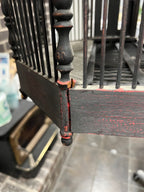 Vintage RARE wood and wicker bird cage